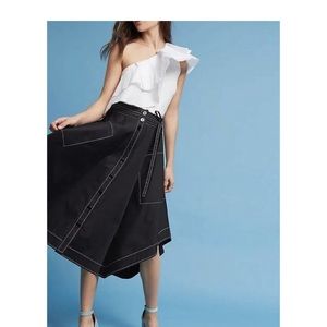 Tracy Reese black cotton Drew skirt